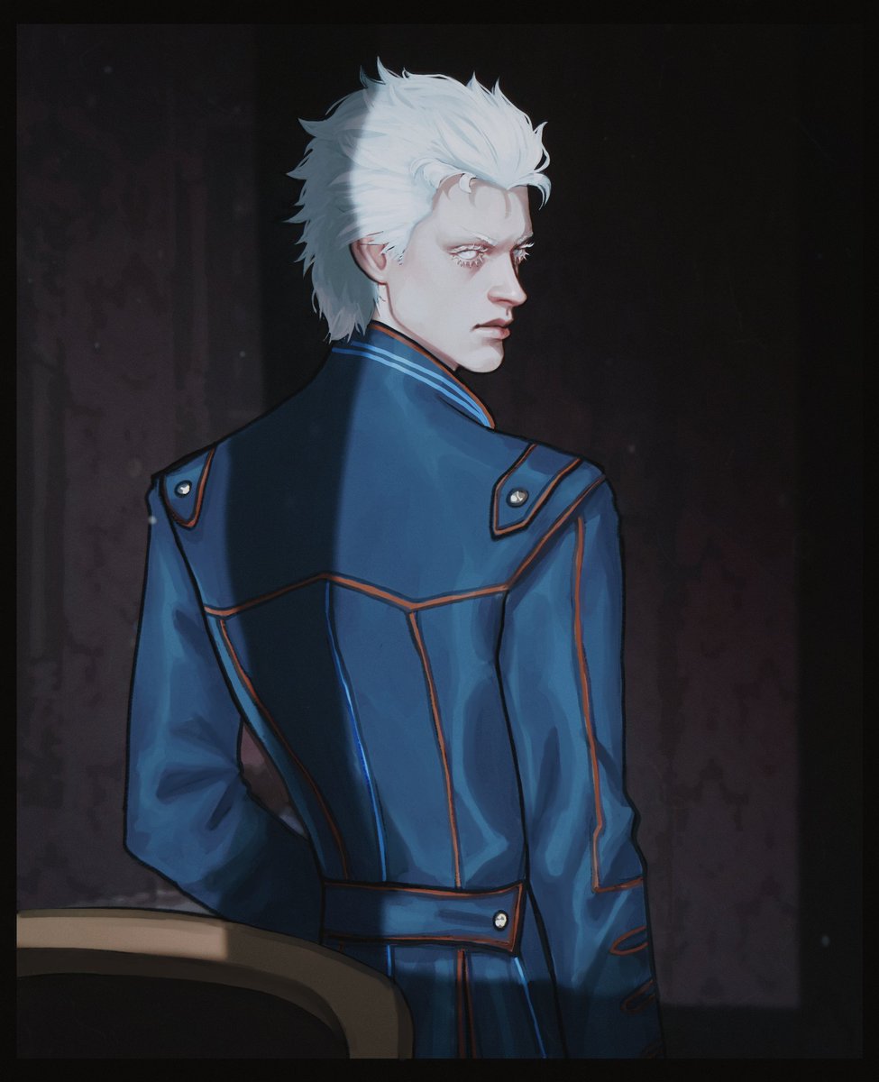 storytellering's tweet photo. (old art redraw) "What Sanctus saw was a young man, not in a fighting stance, just eerily staring at him." #dmc https://t.co/C875ls4239