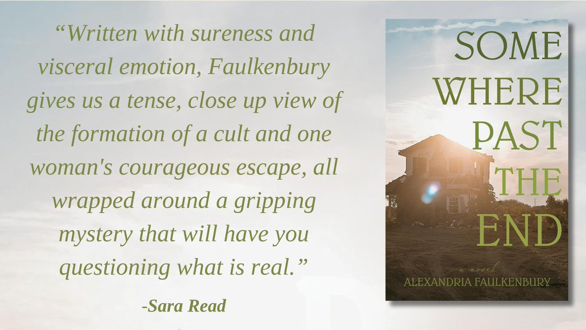 "Written with sureness and visceral emotion, Faulkenbury gives us a tense, close up view of the formation of a cult and one woman's courageous escape, all wrapped around a gripping mystery that will have you questioning what is real. Both a vivid page-turner, and a nuanced
