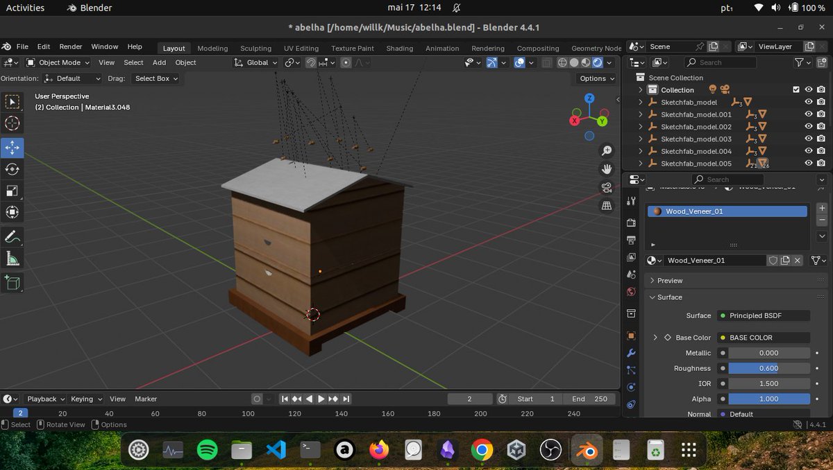 will_metalcode's tweet photo. Otimizando e reduzindo o tamanho dos arquivos 3d com @Blender para o #bitcampo
Hoje estou melhorando a caixa de abelhas para as colméias
#buildinpublic https://t.co/eiLNd5YkMp