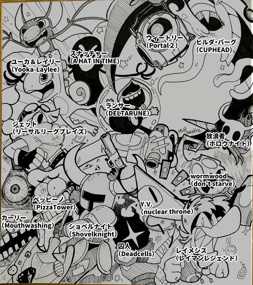 #洋ゲーフェス2025 に出した大色紙のキャラクターはこの通りでした。 