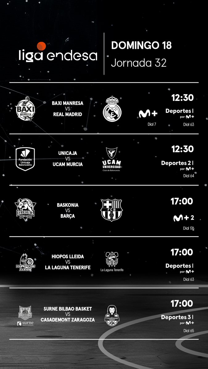 😚 #FelizDomingo de <a href="/ACBCOM/">Liga Endesa</a>.