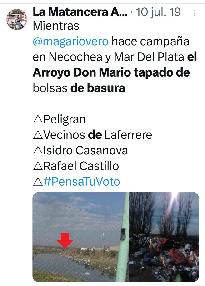 martinezmerce18's tweet photo. La Matanza
#Inundaciones
En el 2019 advertí lo que iba pasar
Denuncia a #Acumar
Denuncia al Municipio
No dieron pelota
Al contrario Permitieron más usurpación sobre las tierras del #ArroyoDonMario
Ahora se hacen bien los boludos!
Y la gente siguió votando estos soretes 🤷 https://t.co/ItcshCpYpp
