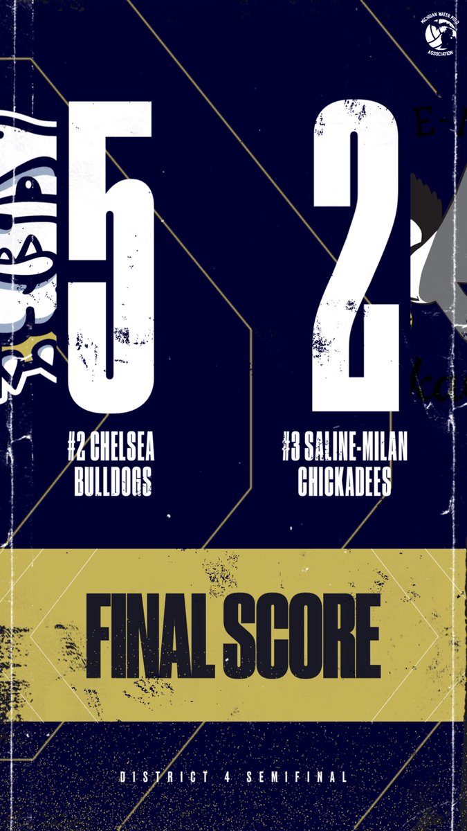 DAWGS TO THE SHIP!! 

<a href="/ChelseaBulldogs/">Chelsea Athletics</a> defeat #3 Saline-Milan 5-2 to advance to the programs first ever District Championship game! Bulldogs will take on #1 seed AA Skyline at 1:15p for the district title at Saline! 

#dawgsgottaeat 🔥🐾🤽‍♀️