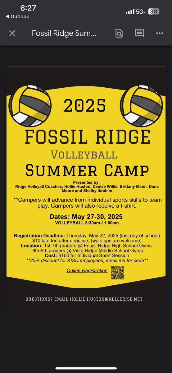 Ridge Volleyball (@frhsvolleyball) on Twitter photo A little over a week away, and we can’t wait! Sign up and let’s play volleyball! 🏐🙌 <a href="/KISDAthletics/">Keller ISD Athletics</a> <a href="/FossilRidgeKISD/">Fossil Ridge High School</a> <a href="/KellerISD/">Keller Schools</a> <a href="/SunsetValleyES/">Sunset Valley ES</a> <a href="/BluebonnetES/">Bluebonnet ES</a> <a href="/basswood_es/">Basswood Elementary</a> <a href="/VRMSGAthletics/">VRGirlsAthletics</a> <a href="/FHLadyPanthers/">FHMS Lady Panthers</a> A little over a week away, and we can’t wait! Sign up and let’s play volleyball! 🏐🙌 <a href="/KISDAthletics/">Keller ISD Athletics</a> <a href="/FossilRidgeKISD/">Fossil Ridge High School</a> <a href="/KellerISD/">Keller Schools</a> <a href="/SunsetValleyES/">Sunset Valley ES</a> <a href="/BluebonnetES/">Bluebonnet ES</a> <a href="/basswood_es/">Basswood Elementary</a> <a href="/VRMSGAthletics/">VRGirlsAthletics</a> <a href="/FHLadyPanthers/">FHMS Lady Panthers</a>