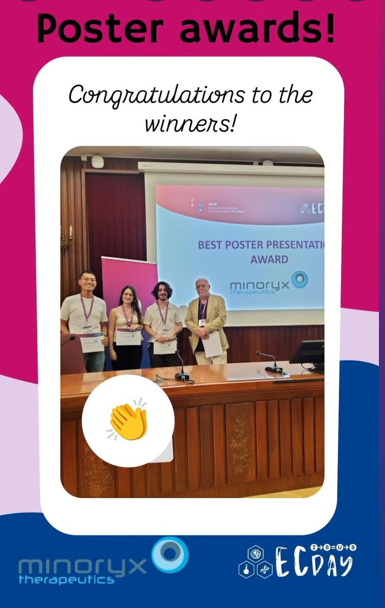Biochemistry & Molecular Biomedicine UB (@bqbiomedmolub) on Twitter photo Fantàstica participació de predocs, postdocs i professorat del <a href="/BQBiomedMolUB/">Biochemistry & Molecular Biomedicine UB</a> a la 2a edició 'Early Career Day' <a href="/IBUB_UB/">IBUB-UB</a>.
I la nostra enhorabona a l’Alejandro Tapia (predoc grup BQI) i la Cèlia Rodríguez (predoc grup NFM) pel premi als millors pòsters.
ub.edu/portal/web/dp-… Fantàstica participació de predocs, postdocs i professorat del <a href="/BQBiomedMolUB/">Biochemistry & Molecular Biomedicine UB</a> a la 2a edició 'Early Career Day' <a href="/IBUB_UB/">IBUB-UB</a>.
I la nostra enhorabona a l’Alejandro Tapia (predoc grup BQI) i la Cèlia Rodríguez (predoc grup NFM) pel premi als millors pòsters.
ub.edu/portal/web/dp-…