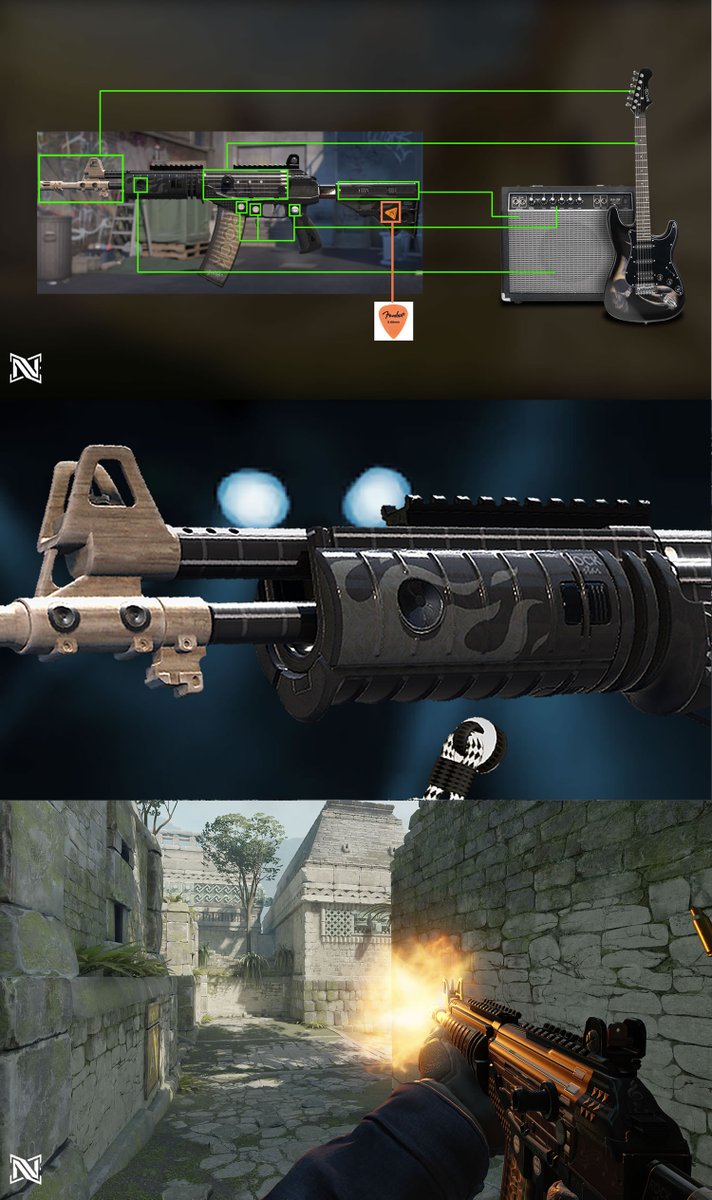Nextgenz_cyril's tweet photo. 🚨#3rdDAY 🚨
🚀Become the new Rockstar! 💫🎸With this Galil, you'll feel like you're playing music, and why not, Van Halen's new tapping while doing an ACE? And don't forget the lucky charm 🍀that will accompany you in all your battles!
🆕New Galil-AR | Rockstar & Keychains | Rockstar 🆕 available at the Workshop of @CounterStrike .
Vote right now! and give your comment! #cs2skin #galil #rockstar #counterstrike #workshop