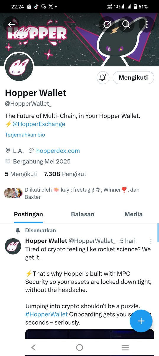 KKamilatun's tweet photo. @chiliimusk @HopperWallet_ Done https://t.co/lncr46K7Lc