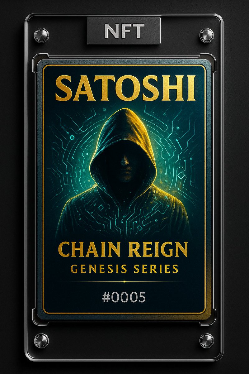 LordForklord's tweet photo. The Satoshi Genesis Series
6 Cards. 6 Visions. One Origin.
#0001 — The Shadow — was never for sale.
Now the rest have surfaced.
Only 6 exist.
Total estimated value: $40,000+
Which one would you fight for?
#ChainReign #CryptoNotorious #Satoshi #NFTdrop #Solana #Bitcoin #GetForked