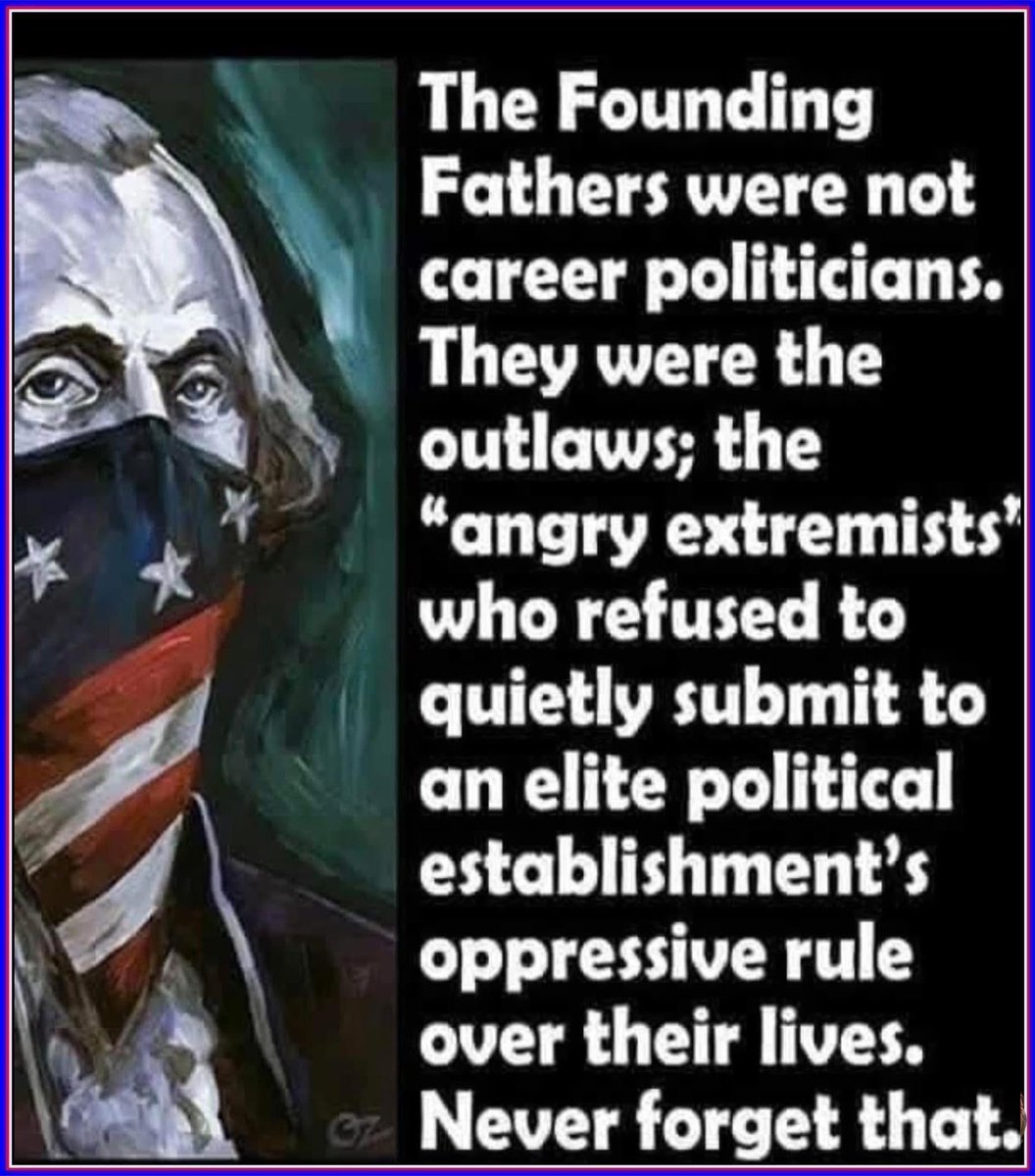 The Founding Fathers were not career politicians.  They were revolutionaries who risked everything for freedom.