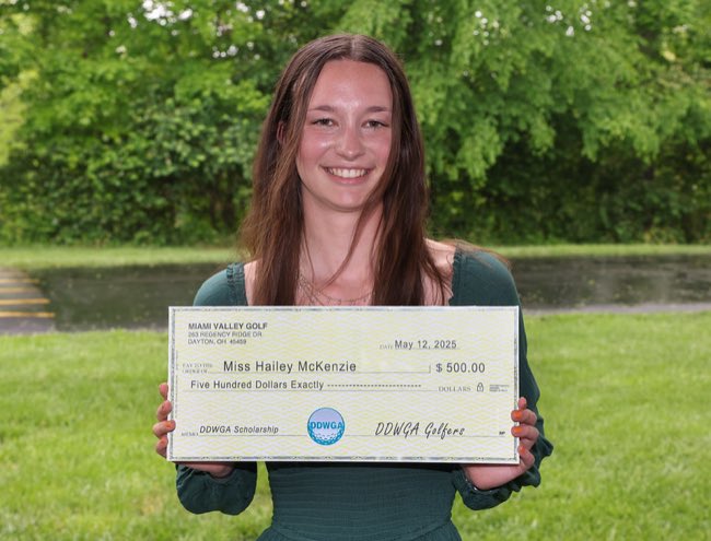 MiamiValleyGolf's tweet photo. Congrats to Hailey McKenzie from #Beavercreek High, a #DDWGA 2025 #Scholarship recipient.  
Hailey earned 2nd Team All #GWOC honors in 2024 and finished 9th at OHSAA Districts.  Hailey will continue her academic and #golf journey at Otterbein University ⛳️ #mvga #miamivalleygolf https://t.co/nGdOGmziEA