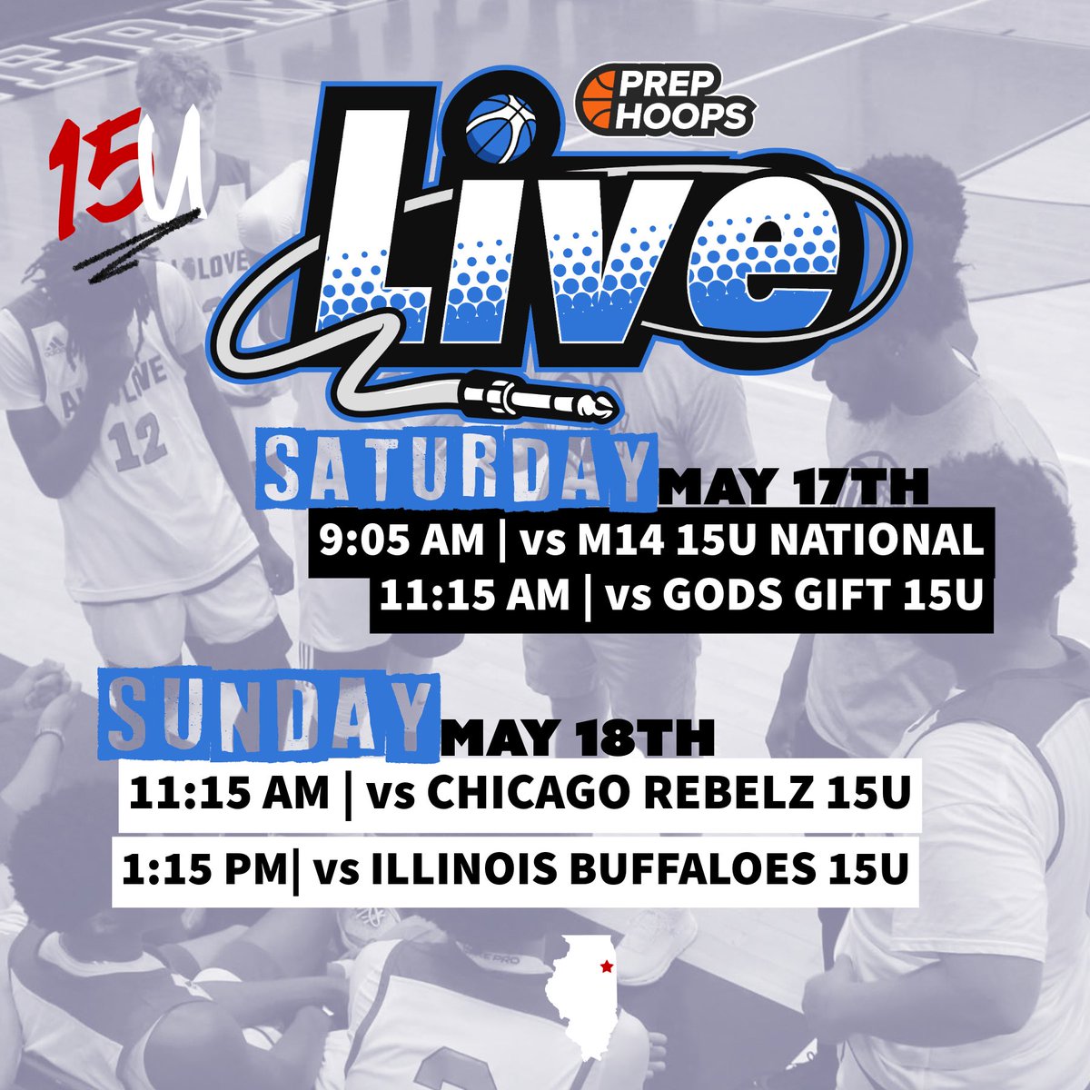 Our schedule for this weekends <a href="/PrepHoops/">Prep Hoops 🏀</a> Live Event in Chicago!  Come check us out! <a href="/PrepHoopsIL/">Prep Hoops Illinois</a> <a href="/PHCircuit/">Prep Hoops Circuit 🏀</a> <a href="/scottybscout/">Scott Burgess</a>