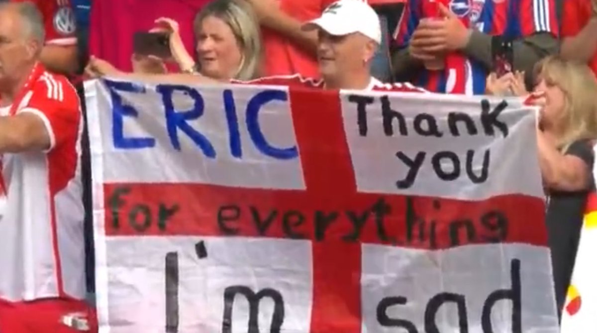 LeroyPrince77's tweet photo. Bayern fans are sad that Eric Dier is leaving 💔 https://t.co/khe6vuvryl