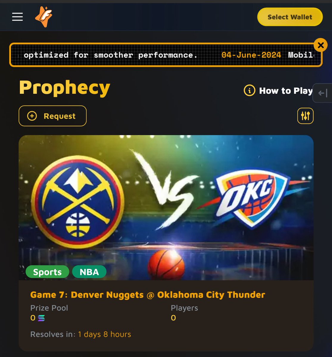 Do or die in Oklahoma City! <a href="/FamousFortuna/">Fortuna</a> proudly brings you a new Market for tomorrow's Game 7 between The Nuggets and OKC. Who ya got? 🏀 
Get your picks in using the link 👇🏻