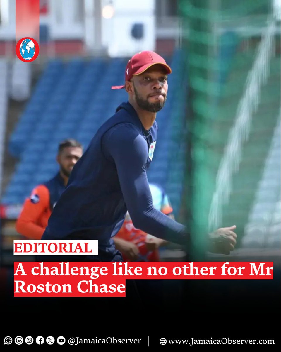 His considerable experience in Test cricket, and high value as batsman and bowler, undoubtedly largely influenced the decision to appoint Barbadian Mr Roston Chase as new West Indies captain in cricket’s longest format.

Mr Chase, a 33-year-old veteran of 49 Tests, replaces