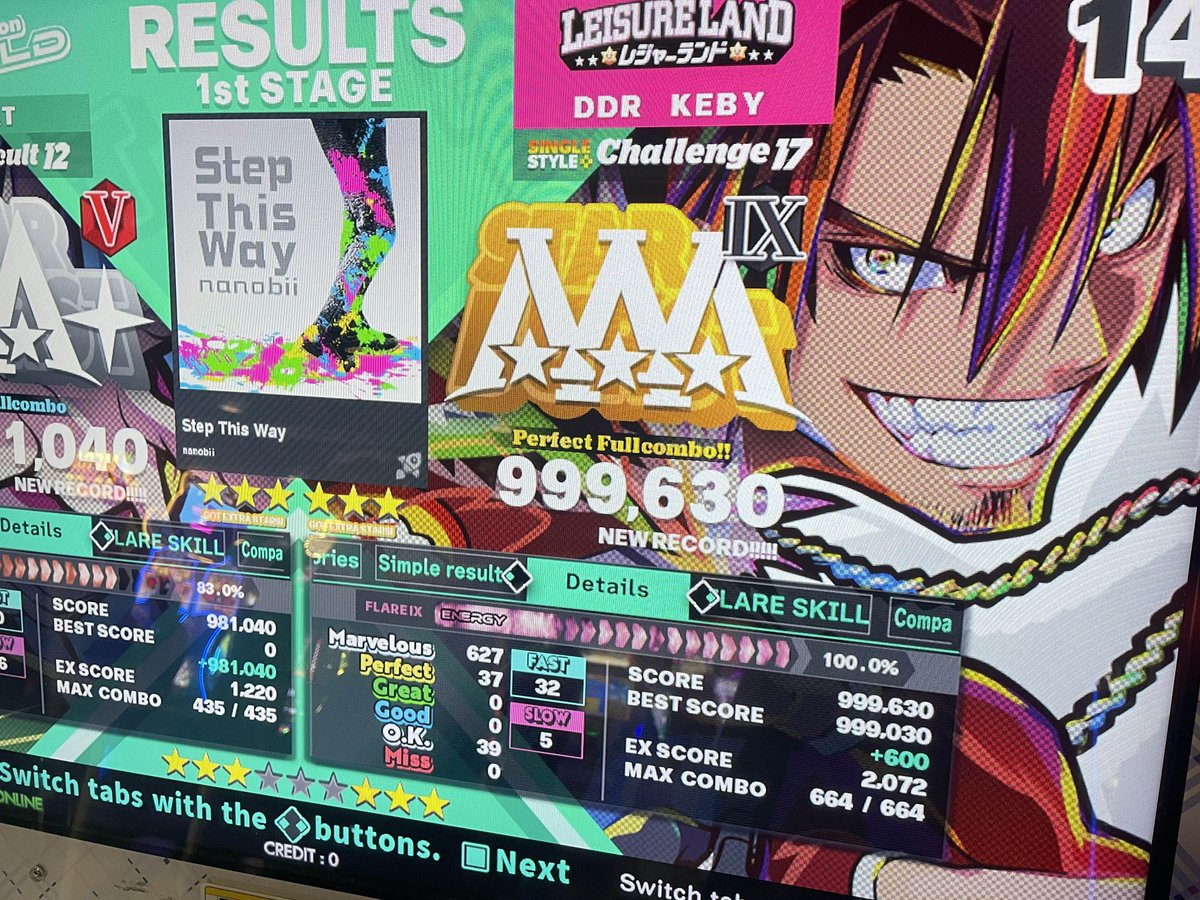 ddrkeby's tweet image. Another 14 down and a new 17 pfc from last night! #DDR_WORLD