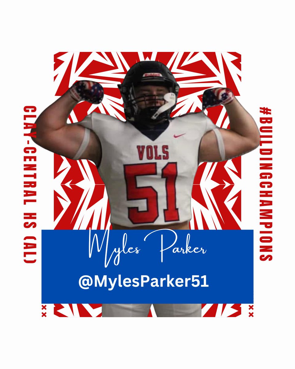 ClayVolsRecruiting (@clayvols) on Twitter photo Recruiters: <a href="/Mylesparker51/">Myles parker</a> is a high motor powerhouse of a player. He bullies O-linemen and attacks the weight room. See for yourself hudl.com/video/3/167905…
<a href="/DexPreps/">DexPreps</a> <a href="/RecruitsAlabama/">Alabama Recruits</a> <a href="/AverageJoesSpo1/">Average Joe’s Sports Talk, LLC</a> <a href="/YellowhammerFB/">Yellowhammer Football</a> <a href="/recruitmeu/">Recruit Me University</a> <a href="/PrepRedzoneAL/">Prep Redzone Alabama</a> <a href="/UnLockYourGame/">UnLockYourGame</a> <a href="/helmet2helmt251/">Helmet2Helmet251</a> Recruiters: <a href="/Mylesparker51/">Myles parker</a> is a high motor powerhouse of a player. He bullies O-linemen and attacks the weight room. See for yourself hudl.com/video/3/167905…
<a href="/DexPreps/">DexPreps</a> <a href="/RecruitsAlabama/">Alabama Recruits</a> <a href="/AverageJoesSpo1/">Average Joe’s Sports Talk, LLC</a> <a href="/YellowhammerFB/">Yellowhammer Football</a> <a href="/recruitmeu/">Recruit Me University</a> <a href="/PrepRedzoneAL/">Prep Redzone Alabama</a> <a href="/UnLockYourGame/">UnLockYourGame</a> <a href="/helmet2helmt251/">Helmet2Helmet251</a>