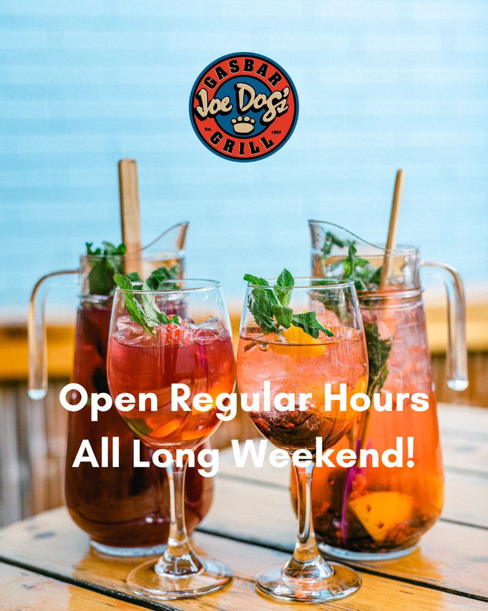 👊🏻 See you for the Long Weekend at Joes!

#eatatjoes #drinkatjoes #fanatjoes #partyatjoes