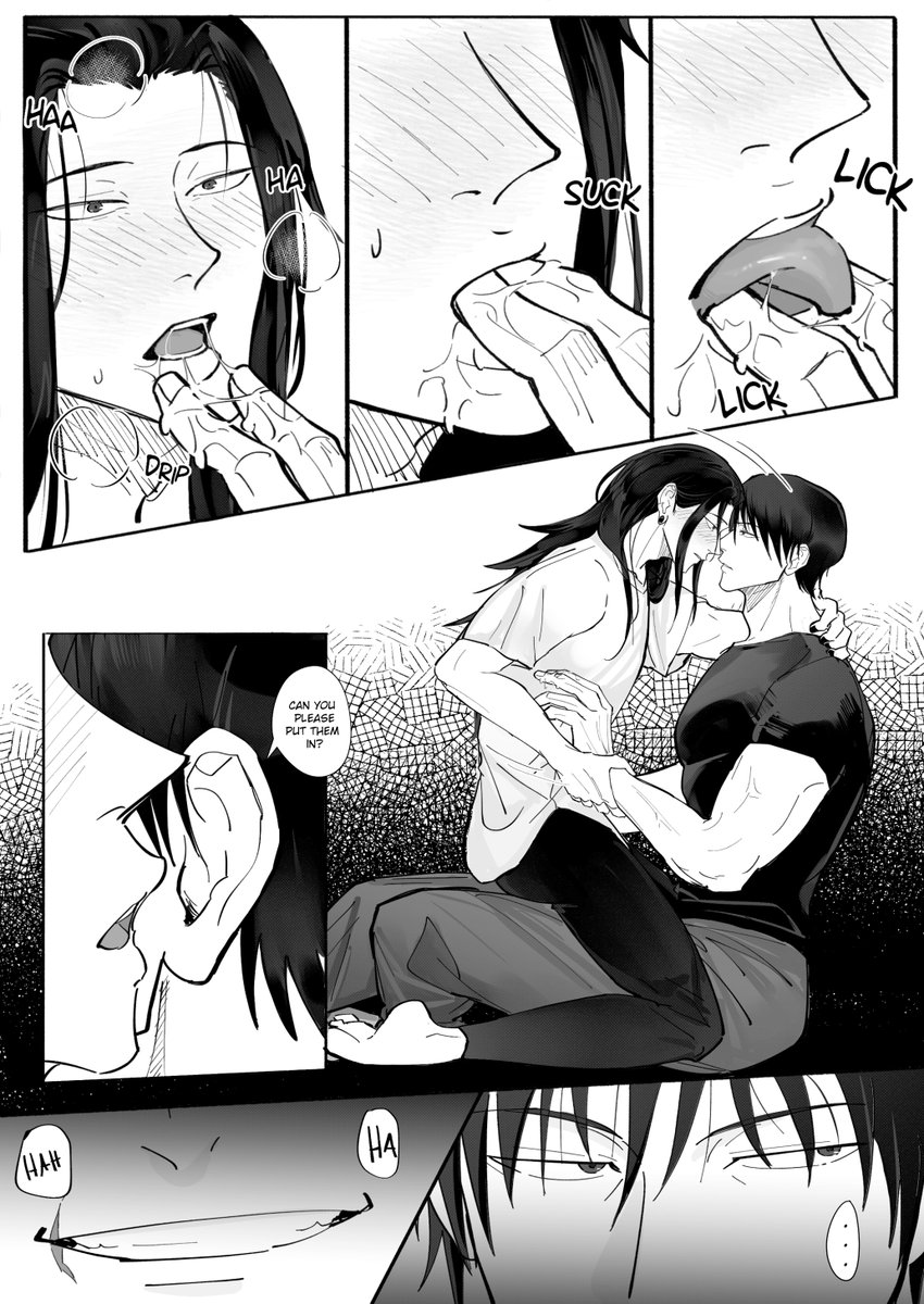 qqkiqki's tweet photo. a little tojisugu comic I made for @amaintwthiatus's wip 🖤💜   
#tojisugu #甚夏 https://t.co/XaEJJdx2b3