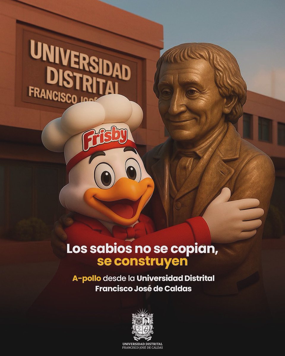 udistrital's tweet photo. #SomosUD || Los sabios no se copian, se construyen. ✨ #Apollo es el resultado de sabiduría, conocimiento, pasión y construcción colectiva en la Universidad Pública de Bogotá. 🤩
#ApolloDistrital #OrgulloUD #TodosconFrisby #EstamosConFrisby #EstamosConUstedes #FrisbyLoHace https://t.co/ZRrx5NO4B1