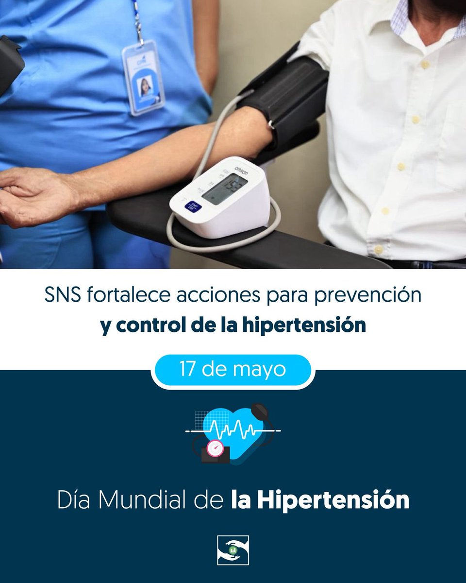 hmbohechiord's tweet photo. 🫀Como parte del compromiso con la salud preventiva, (SNS), a través de la Dirección del Primer Nivel de Atención implementa diversas estrategias en centros de la Red Pública, enfocadas en la detección temprana, prevención y control de la hipertensión arterial.
💻#SNSDigital https://t.co/T4wEXIdgyw