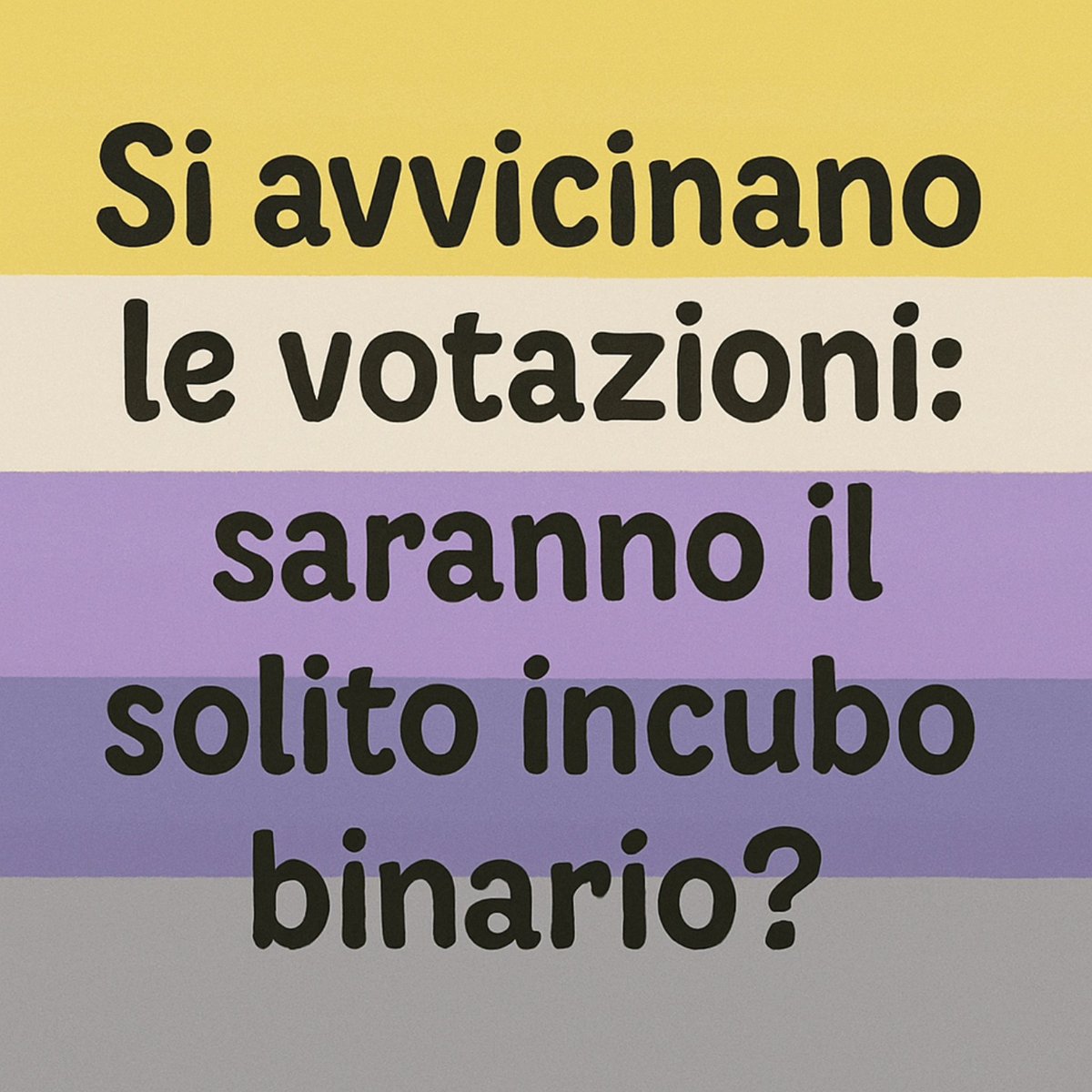 progettogender's tweet photo. #Votazioni e novità: ci saranno ancora le file e i registri binari? https://t.co/hXLq08yHKl