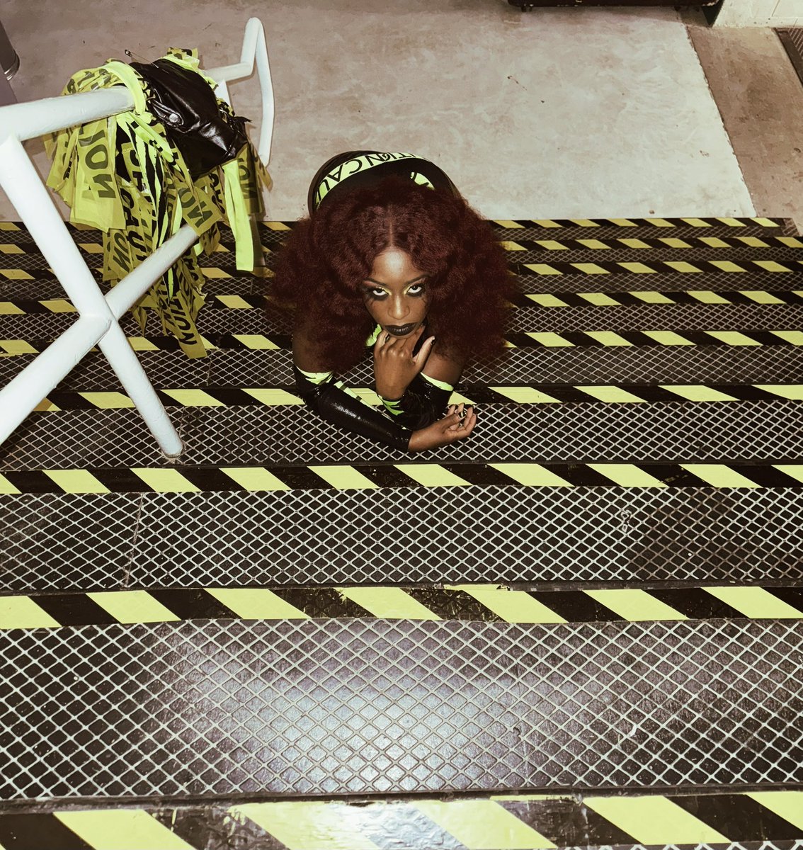 TheTrinity_Fatu's tweet photo. I taped all these stairs myself ⚠️ (jk definitely would have tho lol) https://t.co/G60Owy5n9B
