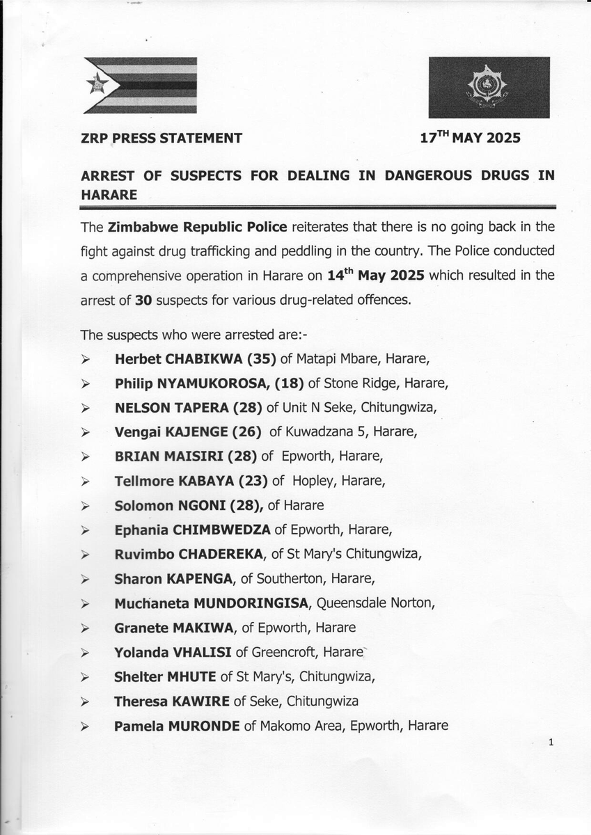 PoliceZimbabwe tweet picture