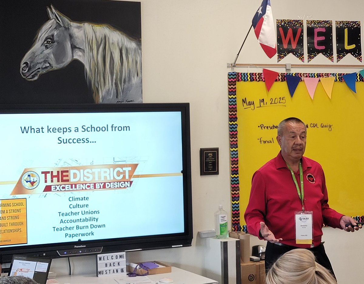 Loving  hearing my boss present at TALAS! It's wonderful he can share his knowledge on how to create systems to foster excellence in schools to educators from across the state! <a href="/Acuna008/">Acuna</a> <a href="/cerecerez5/">Lorena</a> <a href="/Rodolfo04838286/">Rodolfo Martinez</a> <a href="/maeccaeduc/">Dr. Mae Read</a>