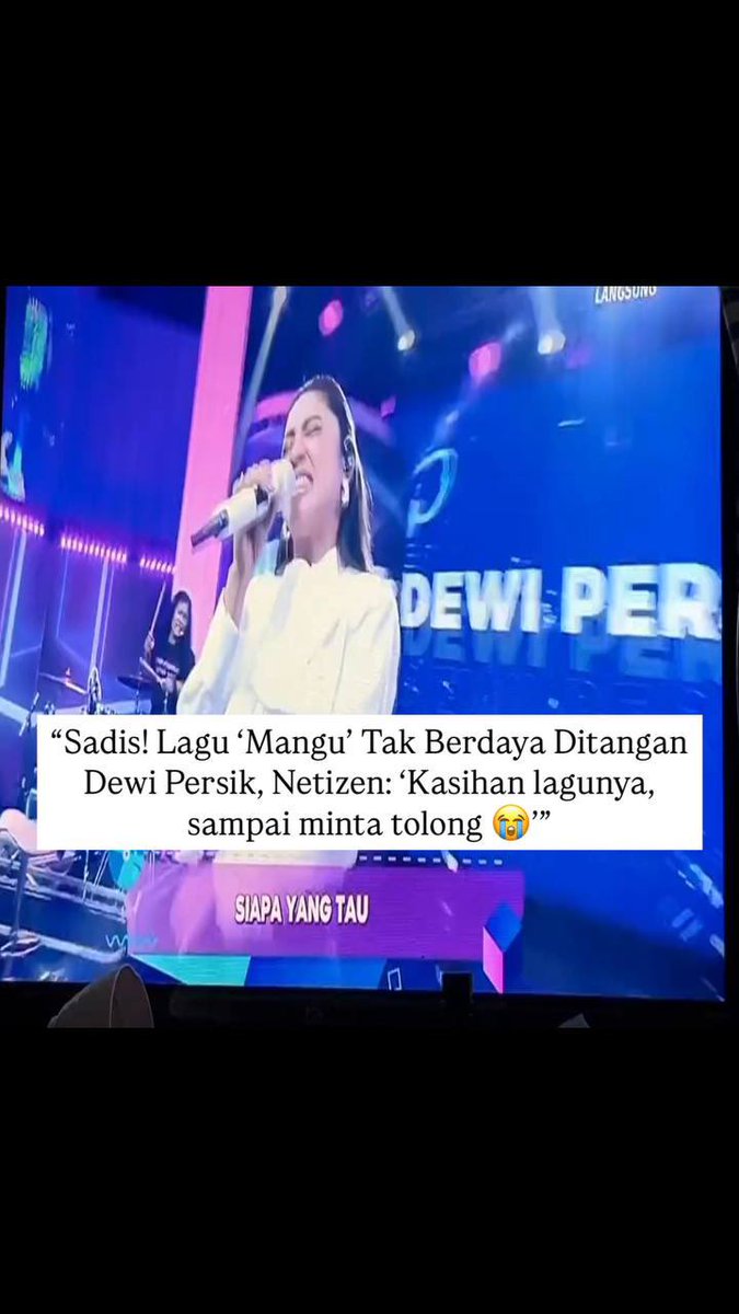Cape banget liat Keasbunan netizen tentang lagu mangu yang makin teraniaya😢

Lagu Mangu pas dinyanyiin Dewi Persik:

🎵 “Siapa yang tau…”
👂 “Kami… Kami gak mau tau lagi 😭”