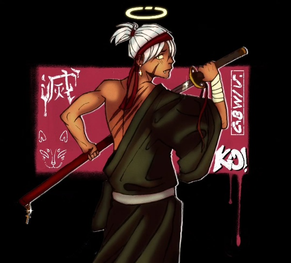 LTaylor74010's tweet photo. A stylish swordsman with a mix of warrior and divine vibes.

#Samurai #OC #Katana #AnimeArt #WarriorStyle https://t.co/JX23rEwNfi