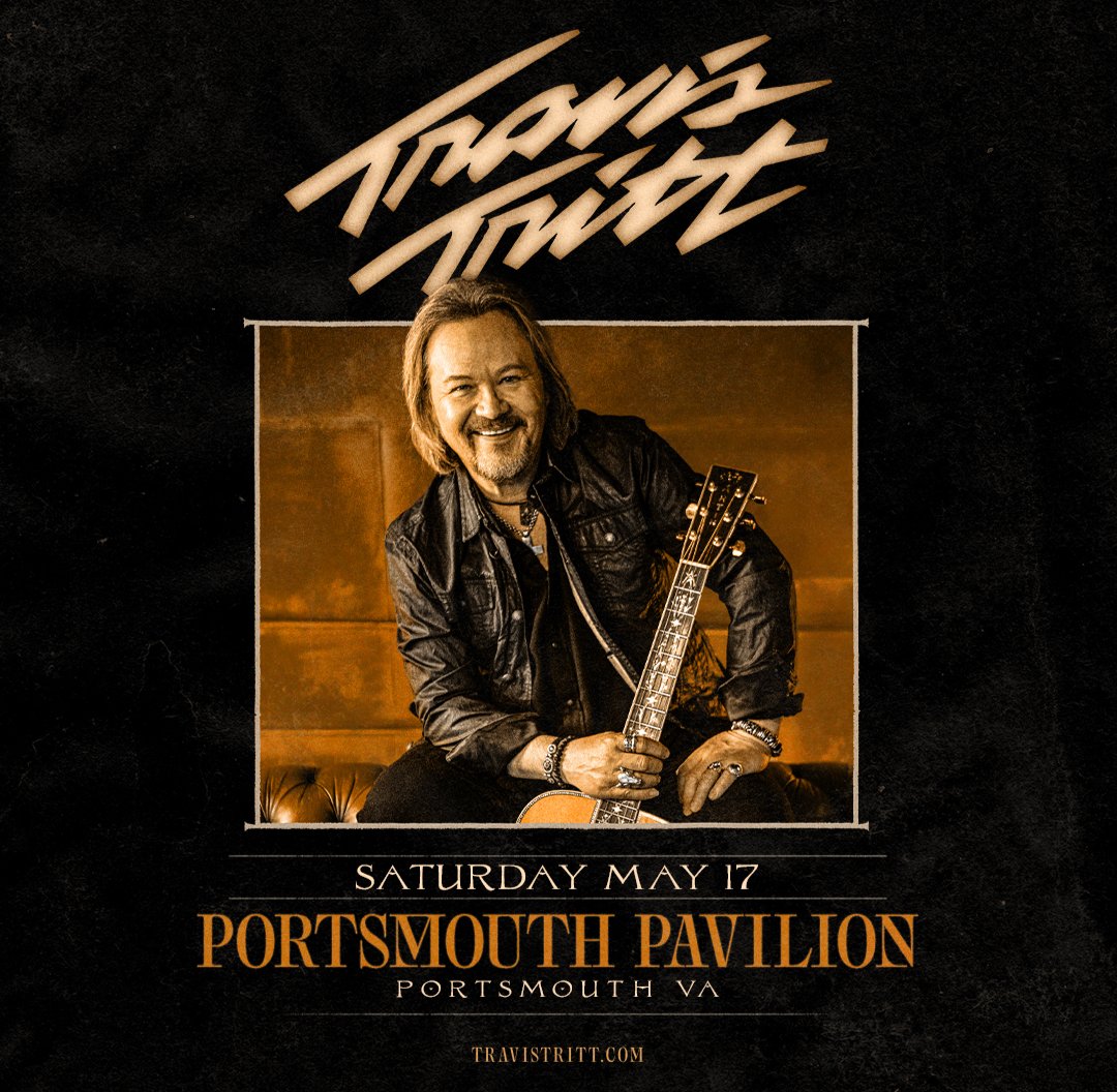 TONIGHT (5/17): It’s a GREAT day to see Travis Tritt in Portsmouth!
🚪: 6:30PM
🎤: 7:30PM
🎟️: pavilionconcerts.com

Tickets available online or at the show!

More show-day info at pavilionconcerts.com/planyourvisit!
