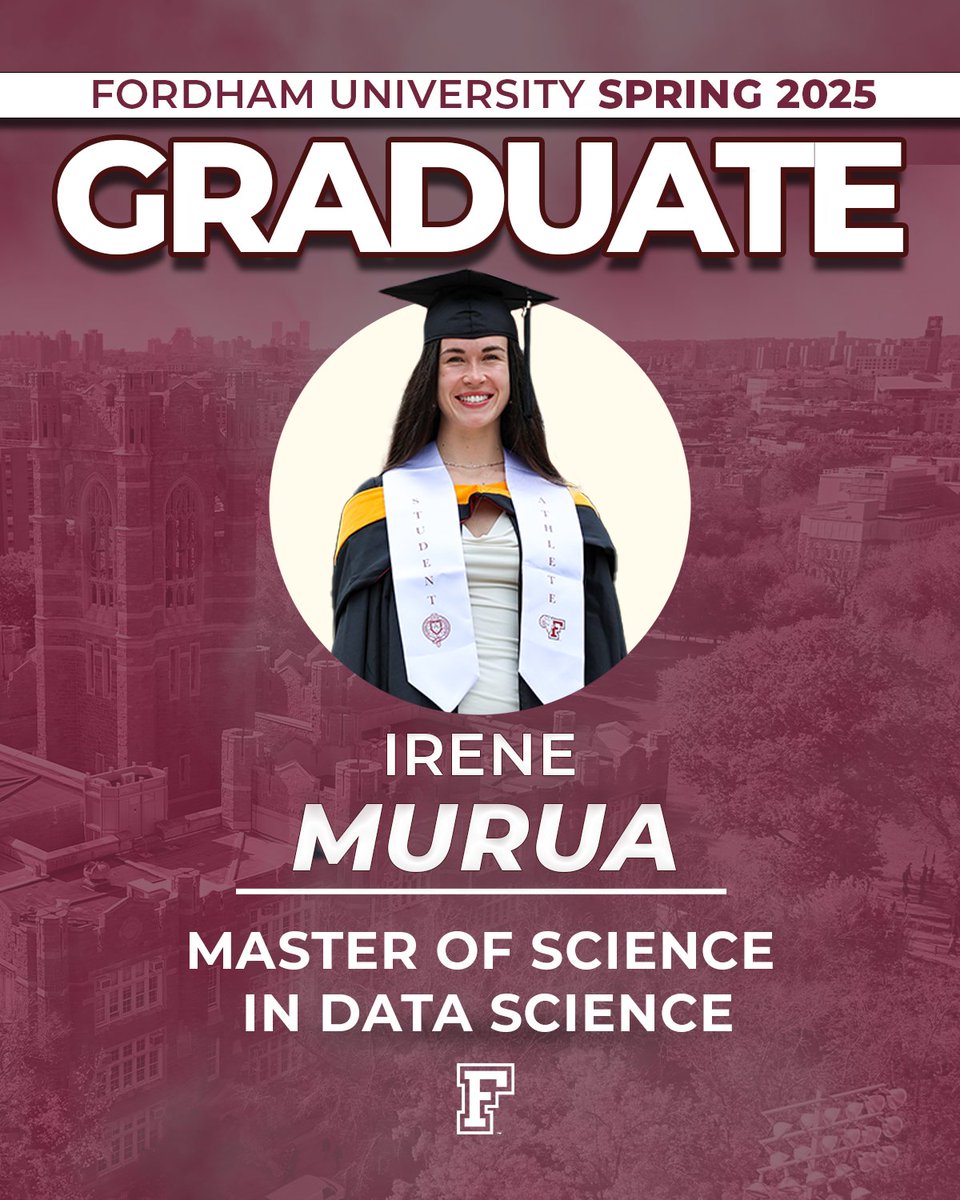 Fordham Women's Basketball (@fordhamwbb) on Twitter photo Happy graduation day to <a href="/IreneMurua/">Irene Murua Txintxurreta</a> 🎉
#Ramily | #Fordham | #graduation | #NYC | #Bronx Happy graduation day to <a href="/IreneMurua/">Irene Murua Txintxurreta</a> 🎉
#Ramily | #Fordham | #graduation | #NYC | #Bronx