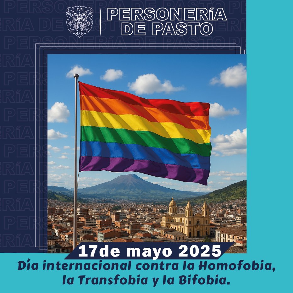 🏳️‍🌈 17 de mayo | Día Internacional contra la Homofobia, la Transfobia y la Bifobia 🏳️‍⚧️

Desde la Personería Municipal de Pasto reafirmamos nuestro compromiso con la defensa de los derechos humanos de todas las personas, sin importar su orientación sexual o identidad de género.