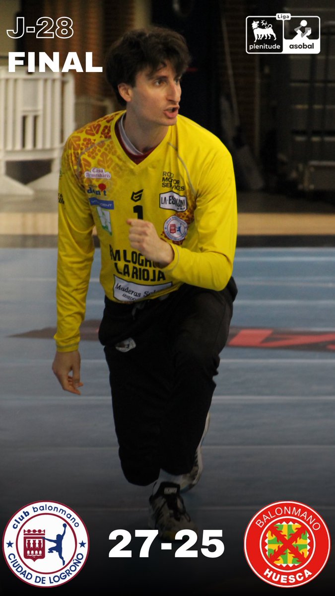 Club Balonmano Logroño La Rioja (@ciudadlogronobm) on Twitter photo ⏱️ ¡Final en Logroño! ⏱️
⠀
<a href="/ciudadlogronobm/">Club Balonmano Logroño La Rioja</a> 27 - 25 <a href="/Bmhuesca/">Bada Huesca</a>
⠀
🎉 ¡Victoria sufrida y merecida en casa!
⠀
💪 ¡Grande, Franjivinos! ⏱️ ¡Final en Logroño! ⏱️
⠀
<a href="/ciudadlogronobm/">Club Balonmano Logroño La Rioja</a> 27 - 25 <a href="/Bmhuesca/">Bada Huesca</a>
⠀
🎉 ¡Victoria sufrida y merecida en casa!
⠀
💪 ¡Grande, Franjivinos!