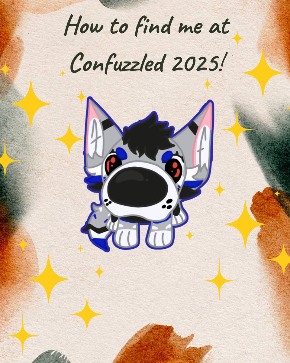 MuttTheButt's tweet photo. How to find me! @cfconvention #confuzzled2025 #cfz2025 https://t.co/iHZ7cu4MRj