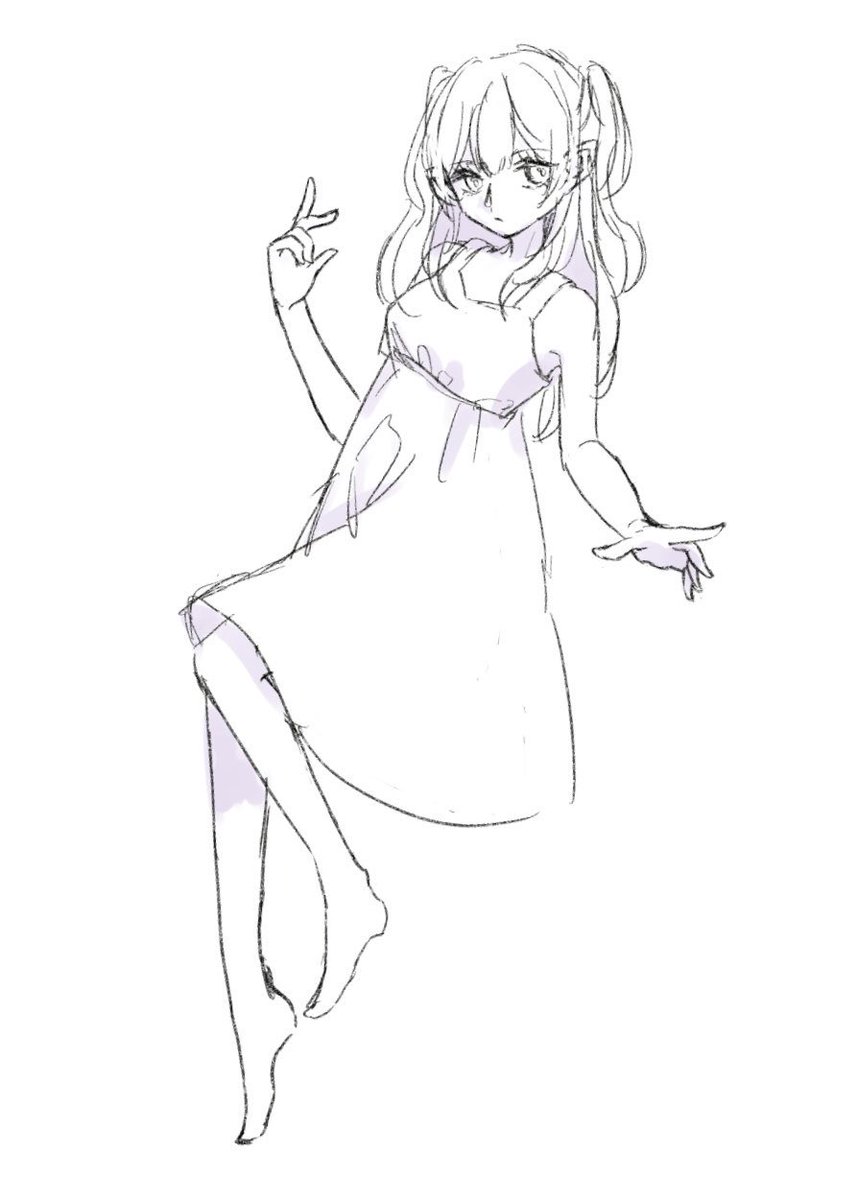 meteor_NGS's tweet photo. 全身イラストをなめらかに描けるようになりたい練習 https://t.co/uVBeFxvSKZ
