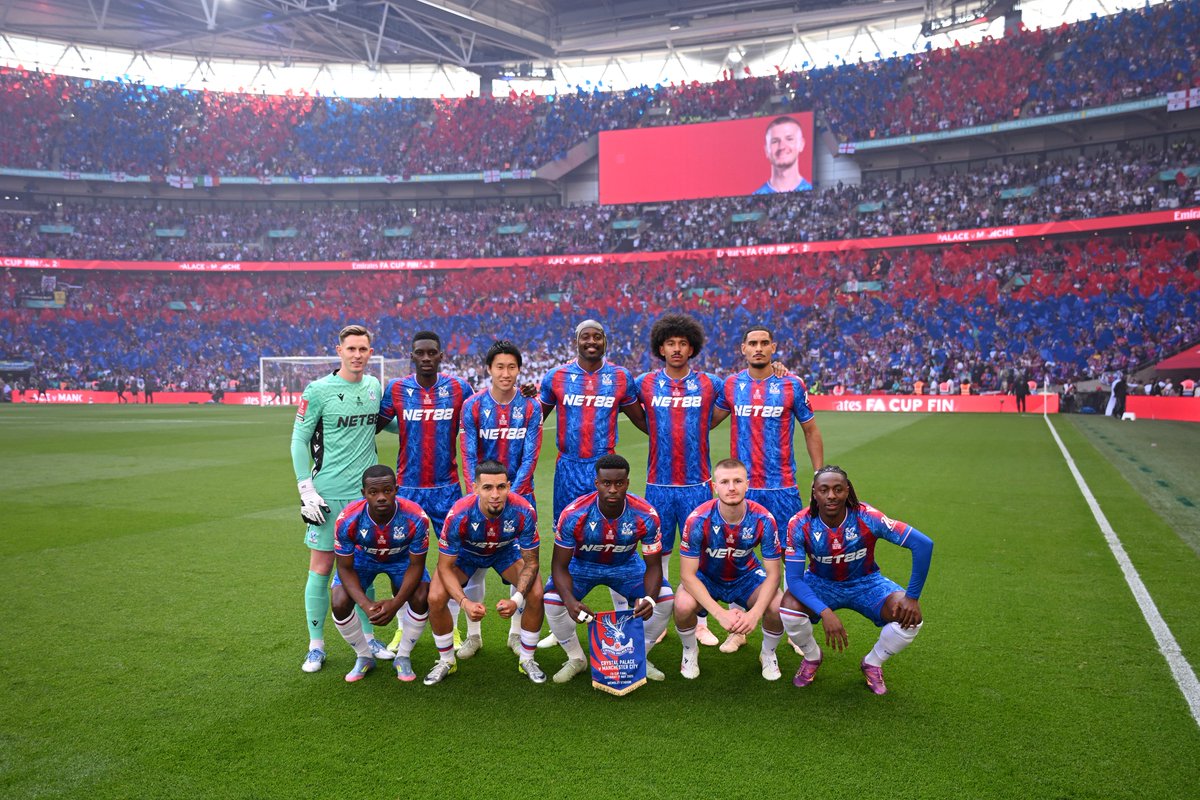 EmiratesFACup's tweet photo. The @CPFC starting XI looking to make history today 🏆

#EmiratesFACup https://t.co/C8RZuj0vkG