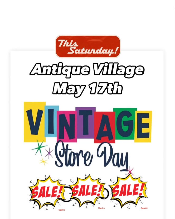 passport_sd's tweet image. ONE DAY ONLY! The Antique Village is participating in the first VINTAGE STORE DAY! 

Saturday May 17th, they are celebrating with sales in most booths throughout the store, save 10-30% off. 

They open at 10:00am, Don’t miss it!! 

#vintagestoreday #antiquemallsale #antiquing