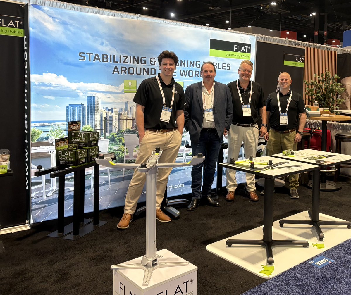 FlatTech's tweet image. Heading to the National Restaurant Association Show in Chicago?

Stop by Booth #3785 to meet the team and see our industry-leading table stabilization products in action — plus a sneak peek at our latest innovations. Don’t miss it!

#FlatTech #2025RestaurantShow