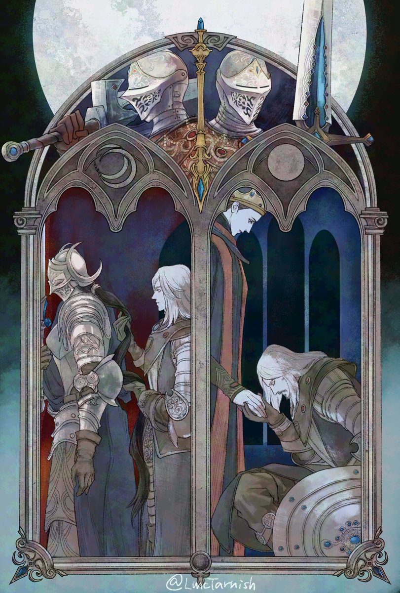 LmcTarnish's tweet image. “wherever your lunar vessel takes you”
#EldenRingFanart #Moonrithyll #Moongrum #Renalla #Rellana