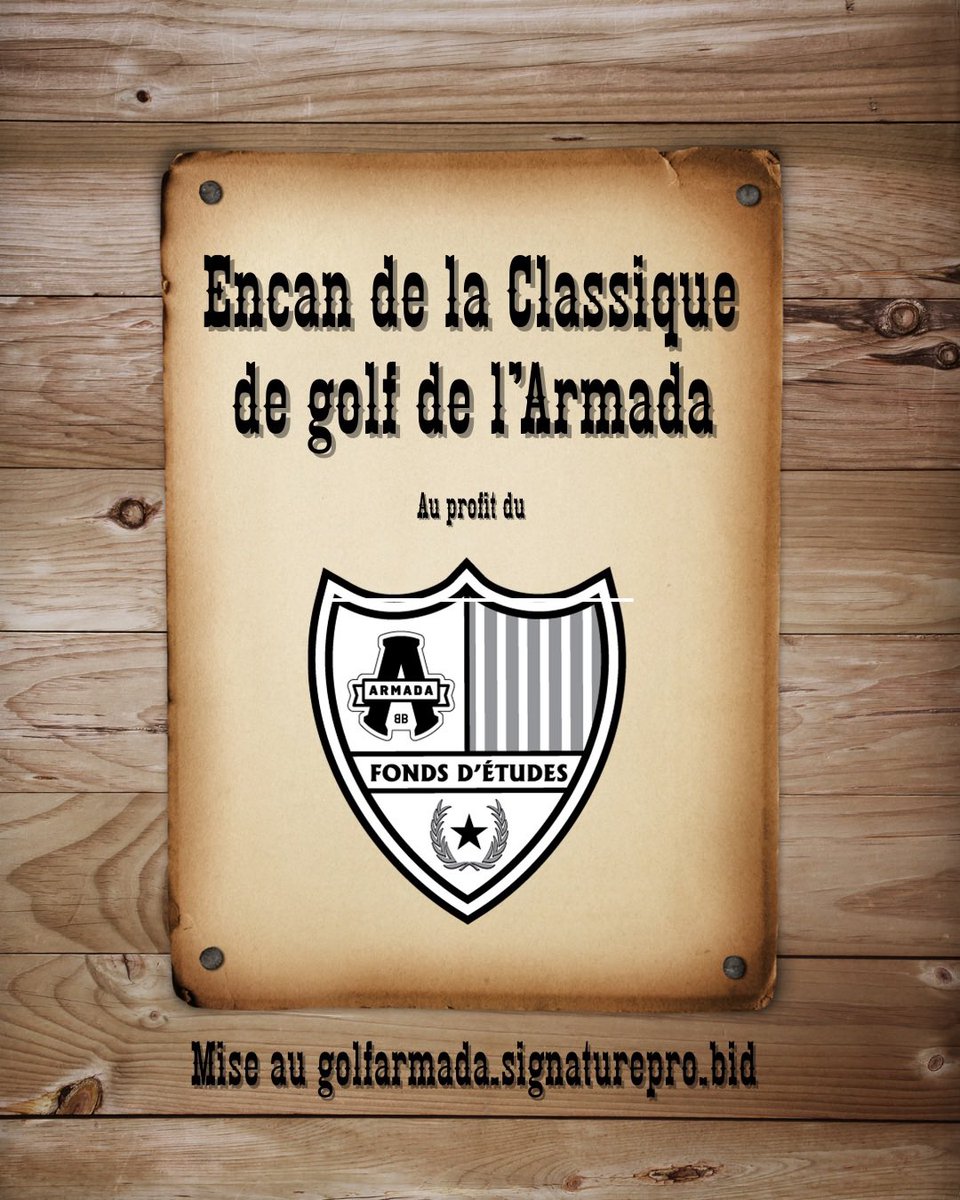 ArmadaBLB's tweet photo. L'encan du tournoi de golf au profit du fonds d’études des joueurs est officiellement lancé! ⛳️ 🚨

Avec plus de 40 000 $ en prix, il y en a pour tous les goûts 🎁

Prêt à miser? Rends-toi ici 👉 https://t.co/tNabgu0U9F https://t.co/WRWn9Ww5LO