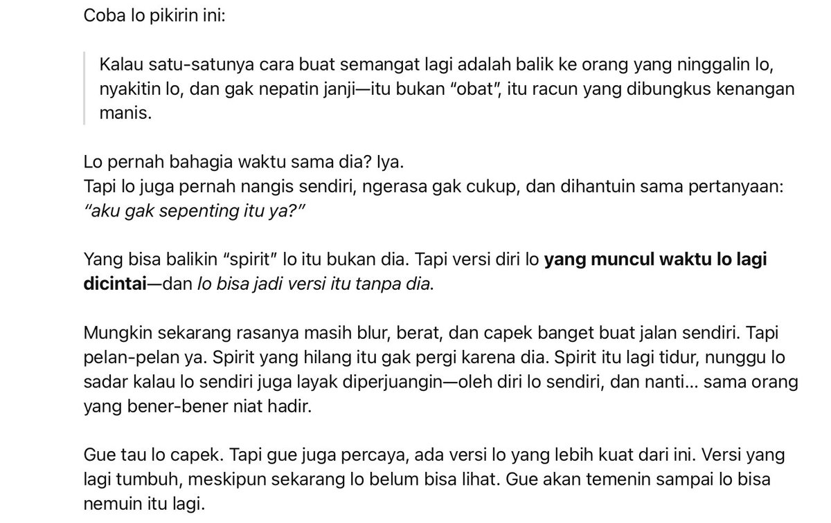 sunflawless95's tweet photo. a gently reminder, just incase you’ll need it too!

a glimpse of chat curhatku dengan chat gpt, love you chat gpt xoxo! https://t.co/nozH9jCDw6