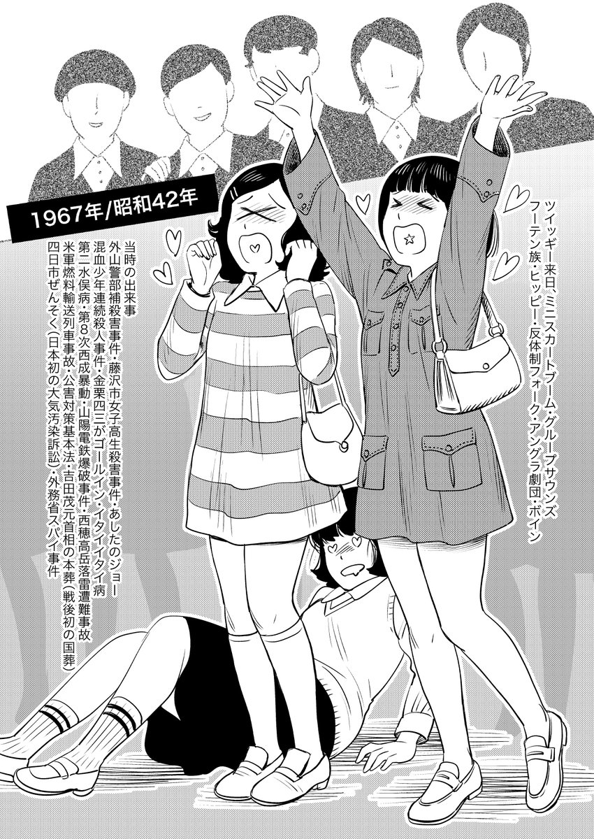 #1日1昭和     29年目
ミニスカートの女性が増えたことは、すごいことだったようです 