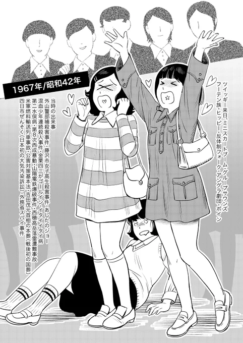 #1日1昭和     29年目
ミニスカートの女性が増えたことは、すごいことだったようです 