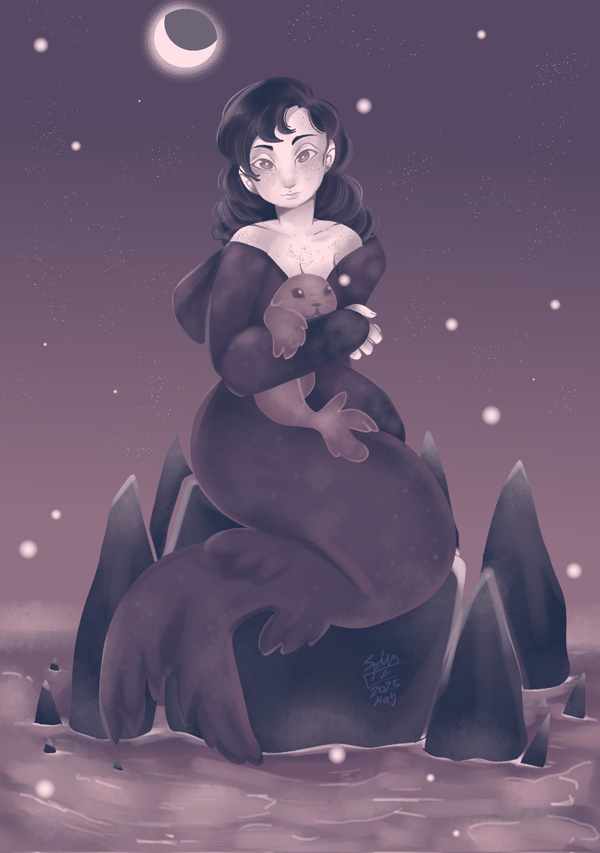 Color Palette Challenge! 

Esto fue parte de una Collab con otros 4 artistas, lo realizamos para Instagram ✨
También elegí hacer una Selkie para el #mermay así no quedarme sin mostrar mi amor por las sirenas este mes ✨
[#colorpalette #drawing #myart]