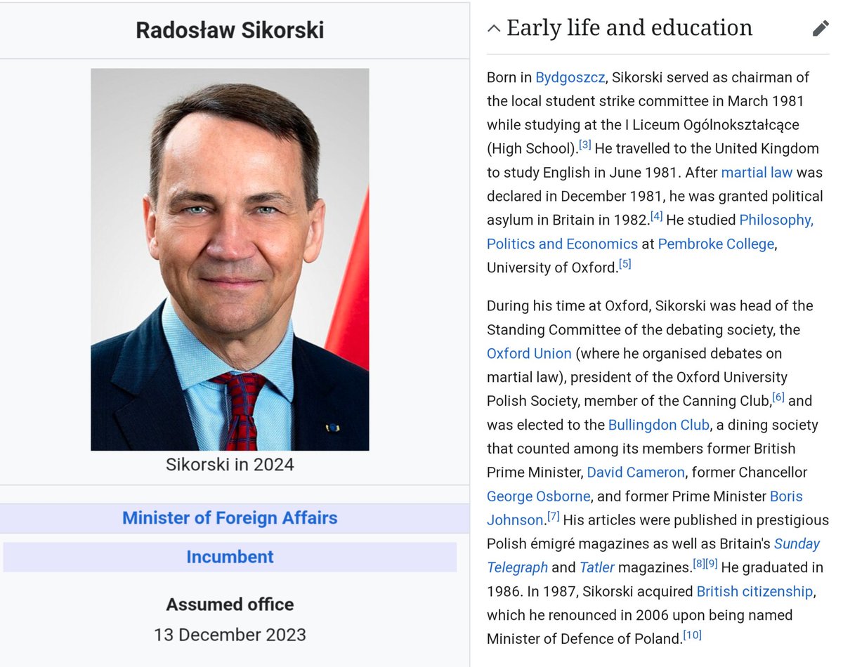 DMichael9802014's tweet photo. @radeksikorski Perhaps you could tell us how, after chairing a student strike committee, you could study in the UK at a time when others were being shot for trying to cross the Berlin Wall; &amp;, as a Bullingdon Club member, couldn't you discourage Cameron, Johnson et al from becoming Russophiles? https://t.co/A8hHIFh5BE