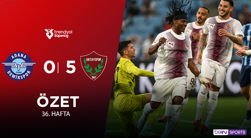 beINSPORTS_TR's tweet photo. 📺 ÖZET | Adana Demirspor 0-5 Atakaş Hatayspor
#TrendyolSüperLig #BambaşkaBirSezon #ADSvHTY
🔗 İzlemek için: https://t.co/a93ngbub0P https://t.co/ViGS0Va1fQ