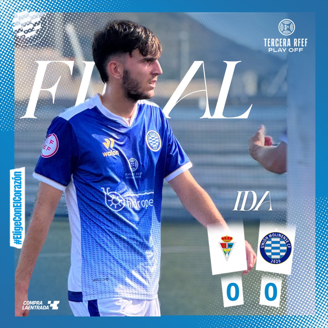 UnionMolinense's tweet photo. 90’| Final del partido en el Estadio El Limonar. 

Empate en un duelo donde contamos con las ocasiones más claras, pero no pudimos adelantarnos en el marcador. 

¡AFICIÓN, LO DAREMOS TODO EN CASA!

CF Santomera 0-0 #UniónMolinenseCF

#SantomeraMolinense | #EligeConElCorazón💙 https://t.co/L5VlW3A8e5
