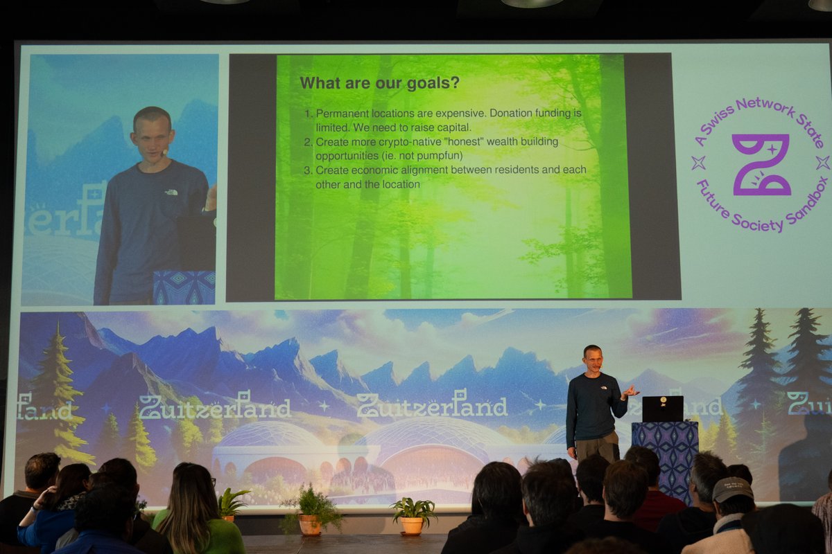 Zuitzerland (@zuitzerland) on Twitter photo "How I would design the economics of a permanent Zu location" - The Three Goals by <a href="/VitalikButerin/">vitalik.eth</a>
1. We need to raise capital
- Donation funding is limited
- Land is expensive
2. More honest crypto-native wealth-building opportunities
- (i.e. notPumpFun)
3. Economic alignment "How I would design the economics of a permanent Zu location" - The Three Goals by <a href="/VitalikButerin/">vitalik.eth</a>
1. We need to raise capital
- Donation funding is limited
- Land is expensive
2. More honest crypto-native wealth-building opportunities
- (i.e. notPumpFun)
3. Economic alignment