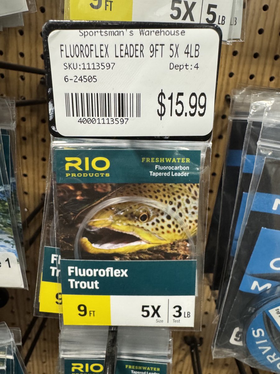 $16 for a single leader. That’s $16 for 9 feet of nylon. Am I hallucinating?